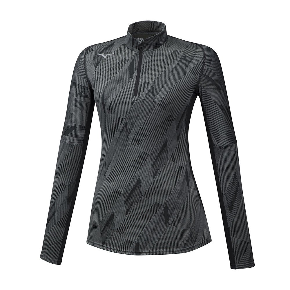 Maglie Running Mizuno Jacquard Graphic HZ Donna - Nere - 08467-MRJG